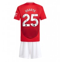 Dres Manchester United Manuel Ugarte #25 Domáci pre deti 2024-25 Krátky Rukáv (+ trenírky)